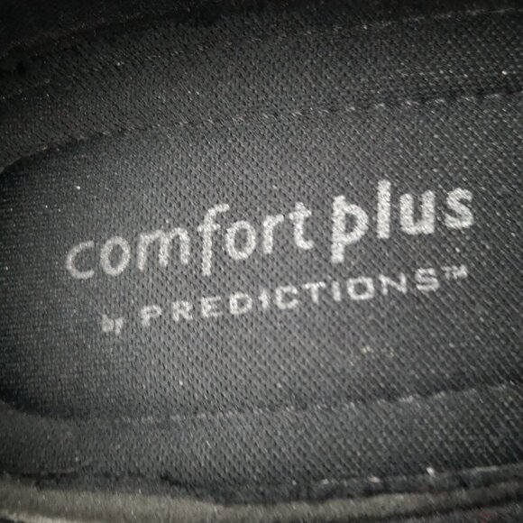 Comfort Plus by Predictions Ladies Size 8W Black Faux Leather Heeled Shoes - Picture 5 of 11